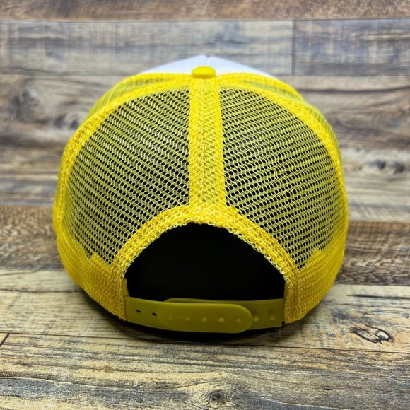 Seattle Supersonics Mens Trucker Hat Yellow Snapback 1975 Logo Basketball Cap - Picture 5 of 8